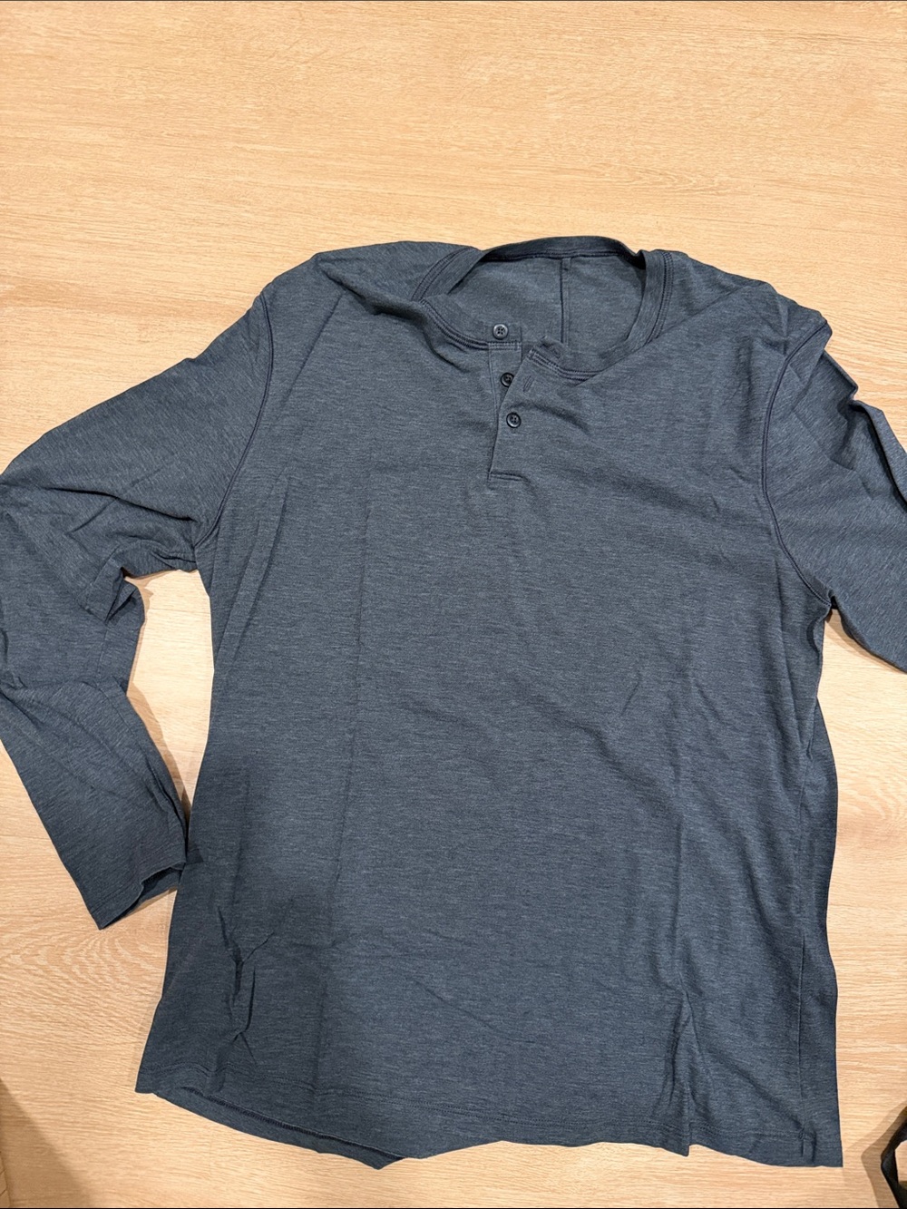 Men's 5 year basic Henley Shirt - Charcoal
